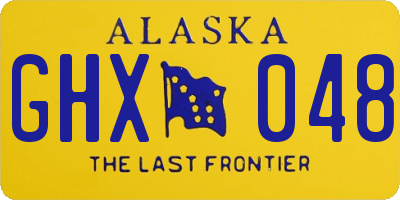 AK license plate GHX048