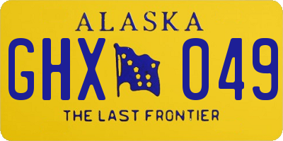 AK license plate GHX049
