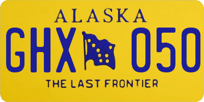 AK license plate GHX050