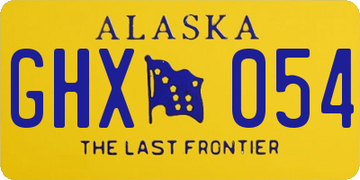 AK license plate GHX054