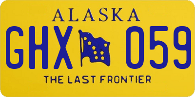 AK license plate GHX059