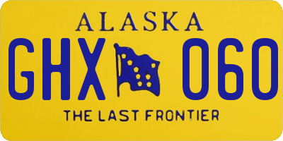 AK license plate GHX060
