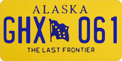 AK license plate GHX061