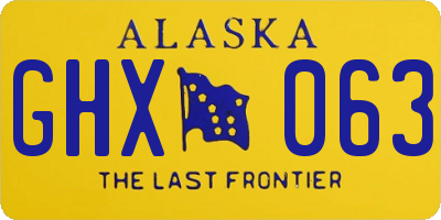 AK license plate GHX063