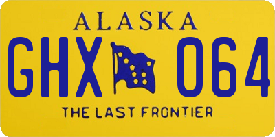 AK license plate GHX064