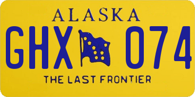 AK license plate GHX074