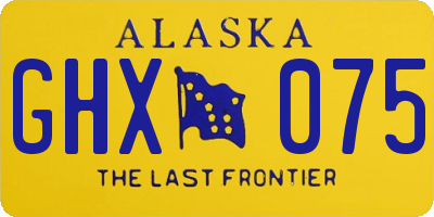 AK license plate GHX075