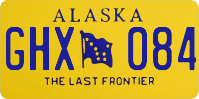 AK license plate GHX084