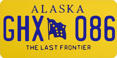 AK license plate GHX086