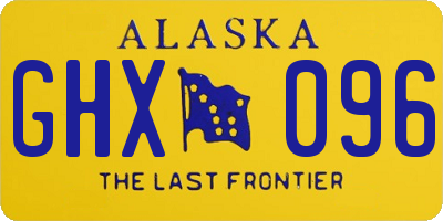 AK license plate GHX096