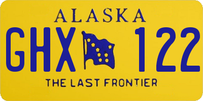 AK license plate GHX122