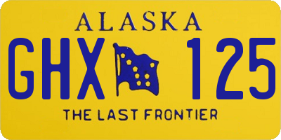 AK license plate GHX125