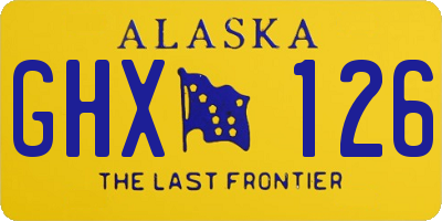 AK license plate GHX126