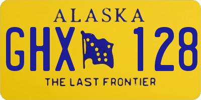 AK license plate GHX128