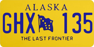 AK license plate GHX135