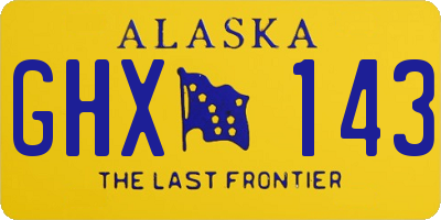 AK license plate GHX143