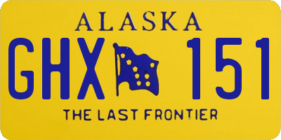AK license plate GHX151