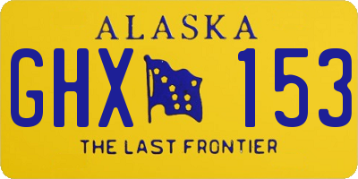 AK license plate GHX153