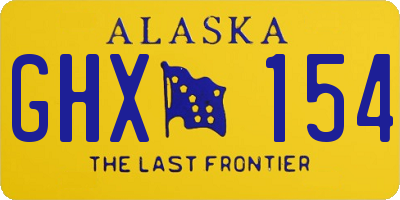 AK license plate GHX154