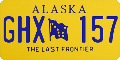 AK license plate GHX157