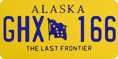 AK license plate GHX166