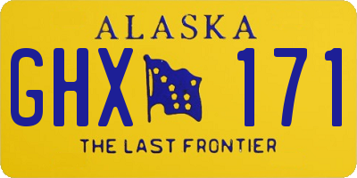 AK license plate GHX171