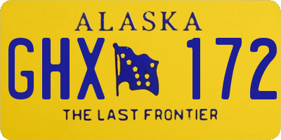 AK license plate GHX172