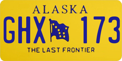 AK license plate GHX173