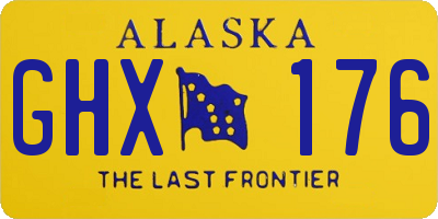 AK license plate GHX176