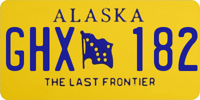 AK license plate GHX182