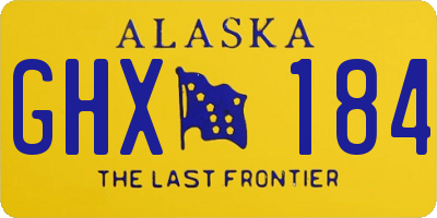 AK license plate GHX184
