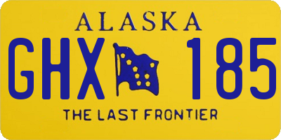 AK license plate GHX185