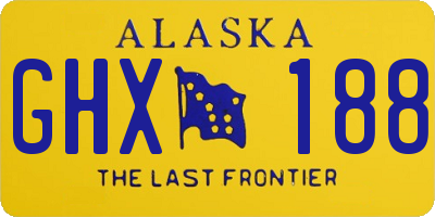 AK license plate GHX188