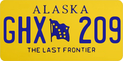 AK license plate GHX209