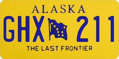 AK license plate GHX211