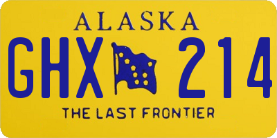AK license plate GHX214