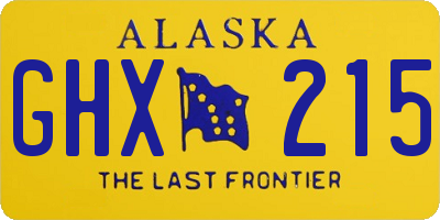 AK license plate GHX215