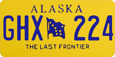 AK license plate GHX224