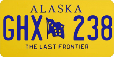 AK license plate GHX238