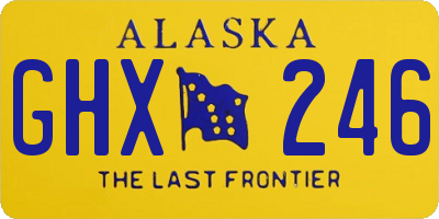AK license plate GHX246