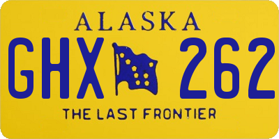AK license plate GHX262