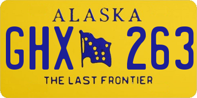 AK license plate GHX263