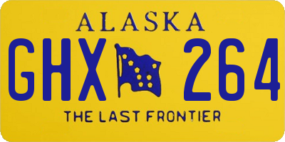 AK license plate GHX264