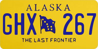 AK license plate GHX267