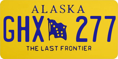 AK license plate GHX277