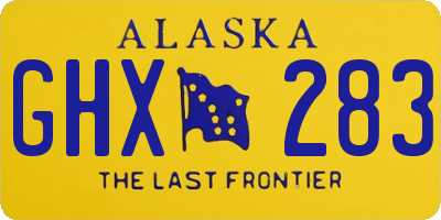 AK license plate GHX283