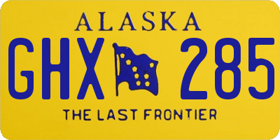 AK license plate GHX285