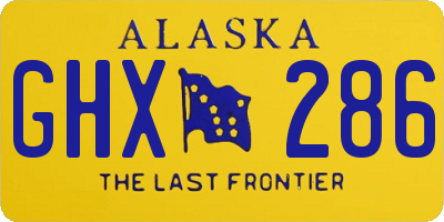 AK license plate GHX286