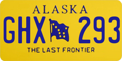 AK license plate GHX293