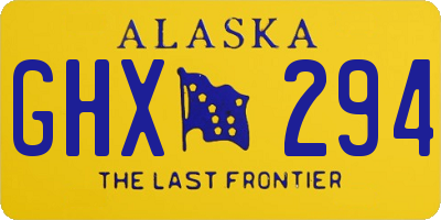 AK license plate GHX294